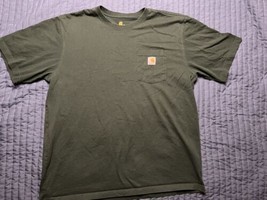 Carhartt Pocket Work Wear T-SHIRT Mens 2XL Original Fit Green - £9.36 GBP