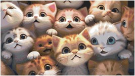 Cute Cats/ Cross Stitch patterns PDF/ Animals 152 - £7.06 GBP