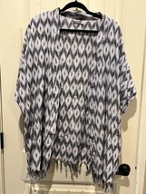 Earthbound Trading Co Small/Medium Boho Cardigan Open Duster Ikat Cotton - £11.72 GBP