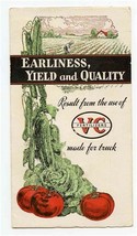 V C Fertilizers Truck &amp; Vegetable Crops Brochure Virginia Carolina Chemi... - $17.82