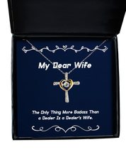 Beautiful Wife Cross Dancing Necklace, The Only Thing More Badass Than a... - $48.95