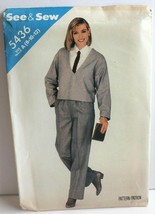 Butterick See Sew 5436 Sewing Pattern Top Pants Size 8-12 - £7.15 GBP