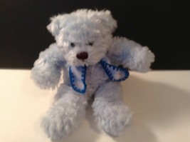 Rich Plush Blue Bear Stuffed Animal Toy 10 in with Scarf  - £7.75 GBP