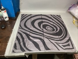 Perry Ellis Gray Black Swirl Square Silk Scarf - 31x31” - $20.31 CAD