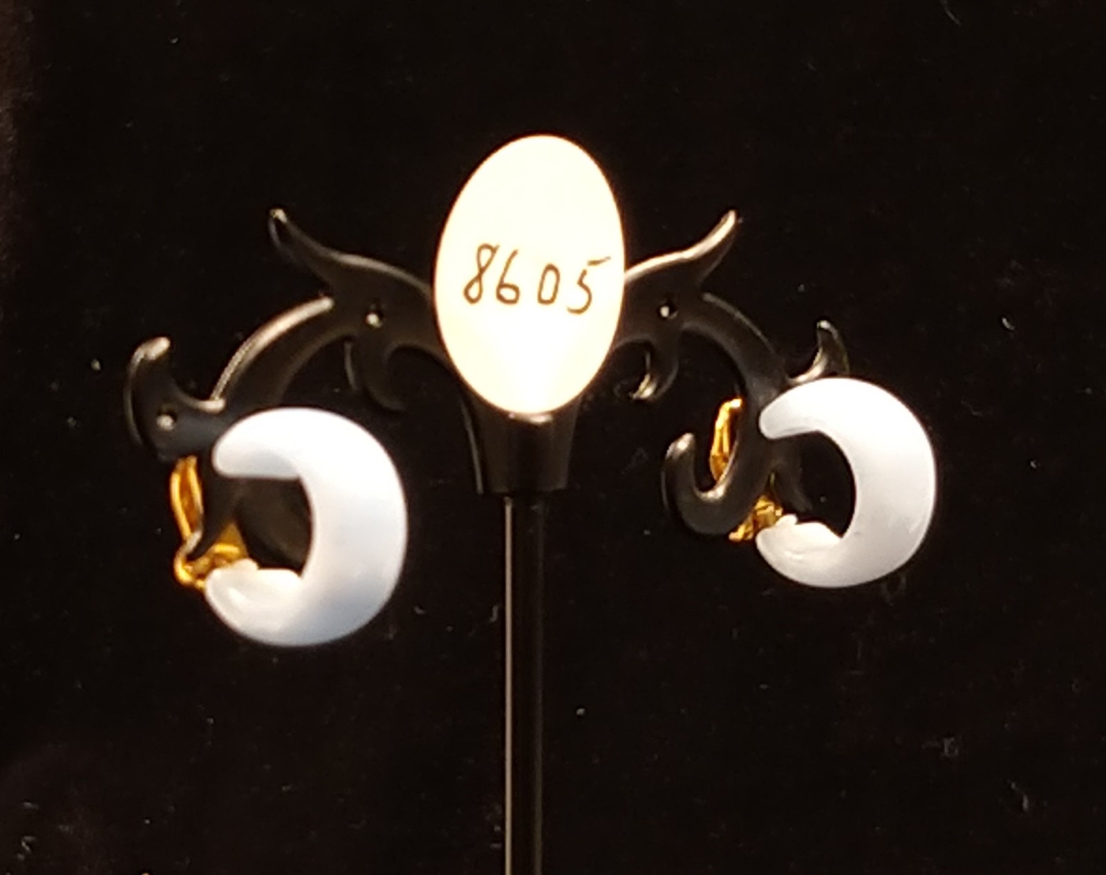 Primary image for Vintage Light Blue Hoop Clip on Earrings