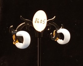 Vintage Light Blue Hoop Clip on Earrings - $15.99