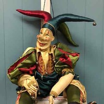 Vintage Jester Marionette puppet - £276.46 GBP