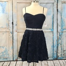 Trixxi Juniors Navy Blue with Silver Rhinestone Dress Size 9  Formal party NEW - £17.31 GBP
