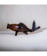 Vintage Empoli Art Glass Wide Mouth Fish Purple Amethyst Crafted in Italy - €168,36 EUR