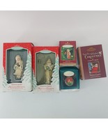 Hallmark Christmas Ornaments Gentle Angel Yuletide Santa Miniatur Snow G... - $31.98