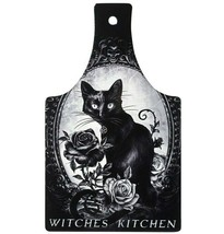Alchemy Gothic Witches Kitchen Black Cat Rose Ceramic Cutting Board Trivet CT4 - £17.34 GBP