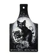Alchemy Gothic Witches Kitchen Black Cat Rose Ceramic Cutting Board Triv... - £17.28 GBP