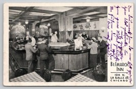 Chicago IL Bismarck Inn Interior View of Bar c1930s Postcard E26 - £15.69 GBP