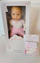 American Girl Bitty Baby Doll Blonde Hair Blue Eyes and Diaper Set Authe... - $98.98