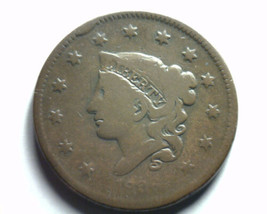 1836 Coronet Type Large Cent Penny Good / Very Good G/VG N.3 DS-B Nice Original - £43.96 GBP