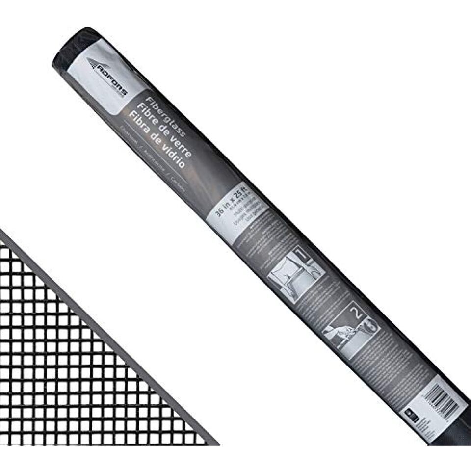 Saint-Gobain ADFORS FCS8555-M Fiberglass 36&quot; x 25&#39; Standard Screen, 25, ... - $34.72