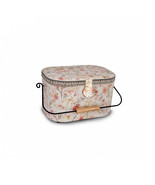 Dritz Large Oval Sew Basket Metal Handle Cream Floral - $95.98 CAD