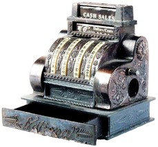 Old Time Cash Register Die Cast Metal Collectible Pencil Sharpener - $7.99