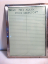 Simplex Fire Alarm 2096-9808 9&quot;x12&quot; Code Card Holder Stainless Steel New - £43.52 GBP