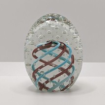 Murano Fratelli Toso Paperweight, Art Glass, Twisted Murrine, Bullicante... - $42.63