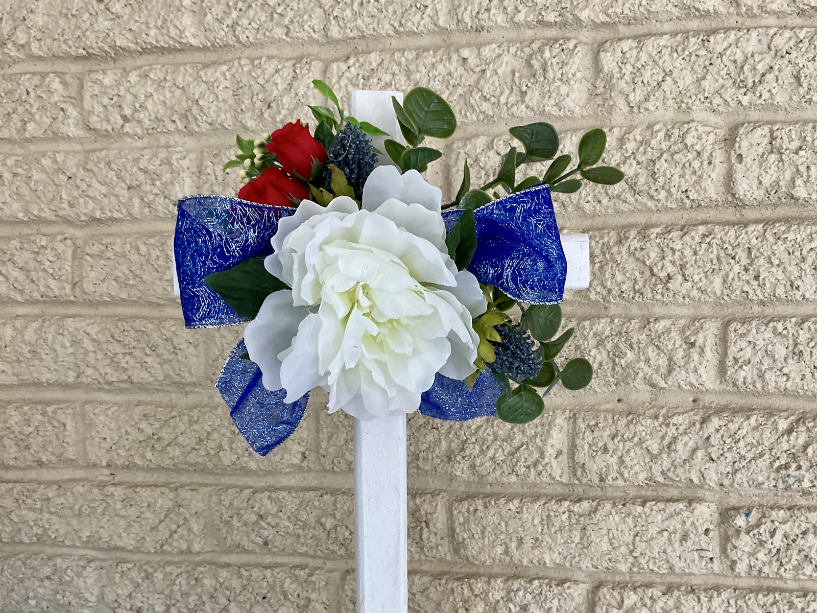 Cemetery, flowers for grave, grave decoration, cross for grave, memorial... - $25.00