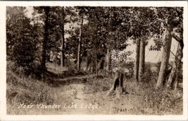 Minnesota RPPC Near Thunder Lake Lodge Dirt Path Amongst The Trees Postcard Y8 - £15.69 GBP