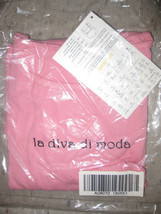 NEW- WITH TAG La Diva Di Moda by BellaC- Diva Blouse Top Shirt S- M 8 10 12 Pink - £15.13 GBP