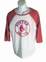 District 3/4 Sleeve Boston Red Sox Mlb T-Shirt Red White Xl - £10.82 GBP