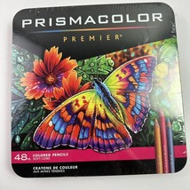 Prismacolor Premier Soft Core Colored Pencils 48 Ct Set Metal Tin SEALED - £29.71 GBP