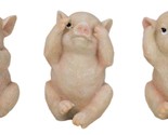 Rustic Country Hog Heavens See Hear Speak No Evil Piglet Pigs Figurines Set - $17.99
