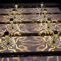 Solar Lights Decorative, 6Pcs Tall Solar Stakes Lights Outdoor Waterproof For Pa - £52.73 GBP