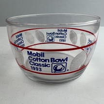 Mobil Cotton Bowl Classic 1993 Glass Bowl Candy Dish 2.5&quot; Vintage Souvenir - £7.77 GBP