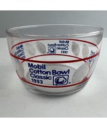 Mobil Cotton Bowl Classic 1993 Glass Bowl Candy Dish 2.5&quot; Vintage Souvenir - £7.78 GBP