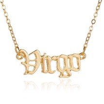 Hot Sale Personality Creative Twelve Constellations Necklace Retro English Lette - £7.98 GBP