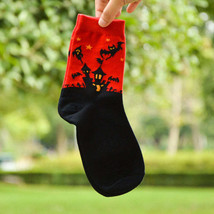 Red Bats and Ghost Over a Haunted House Socks - £5.42 GBP