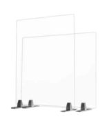 Sneeze Guard Tabletop Freestanding Desk Shield 30&quot; Clear 2 Pack Commerci... - $55.17 CAD