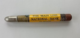 vintage MAIN LINE NATIONAL BANK wayne pa ADVERTISING BULLET PENCIL souve... - £37.50 GBP