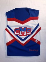 HALLOWEEN COSPLAY CMS CHEERLEADER CHEER TOP BLOUSE NAME COURTNEY 28 CHEST - £25.66 GBP