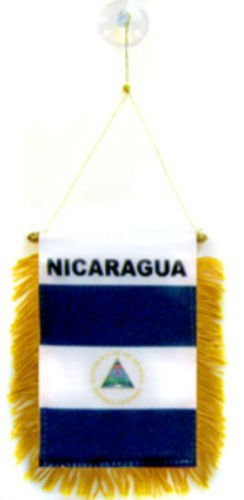 Nicaragua Mini Flag 4&#39;&#39;x6&#39;&#39; Window Banner suction cup BEST Garden Outdor... - $2.88