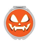 Scary Halloween Pumpkin : Gift Compact Mirror Fall Autumn Face Decoration - €11,20 EUR