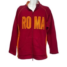 Roma Full Zip Track Warmup Sweatshirt Red Jacket Mens Soccer Italy Size XL - £26.10 GBP