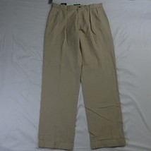 NEW American Living 34 x 34 Khaki Pleated Cuffed Mens Chino Pants - £11.85 GBP