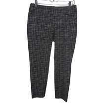 Ann Taylor Julie Skinny Cropped Capri Pants Womens Size 6 Black White Ge... - $288.40 MXN