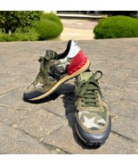 VALENTINO GARAVANI Rockrunner Green Camouflage Low Top Sneakers Size 40.... - $270.79 CAD