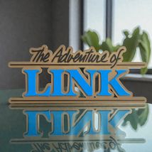 The Legend of Zelda Adventure of Link Logo Sign Desk Shelf Display Ninte... - $14.69