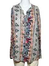 Show Me Your Mumu Blouse Women’s Small Bohemian Tassels V-Neck Long Sleeve - BC - £9.54 GBP