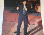 Elvis Presley Magazine Pinup On Stage In Black Las Vegas - $4.94