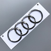 AUDI Rear Rings Chrome Trunk Lid Emblem Badge 203mm for A4 S4 A5 S6 A6 Q... - $9.79