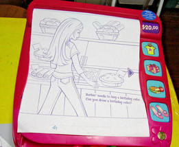 Talking Barbie Interactive Cash Register Activity Roll Games Draw Color Shop - £7.86 GBP
