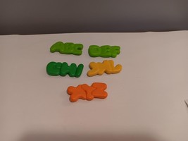 Vintage Fisher Price Fun With Food Alphabet Soup Letters  5 Pcs - $203.16 MXN
